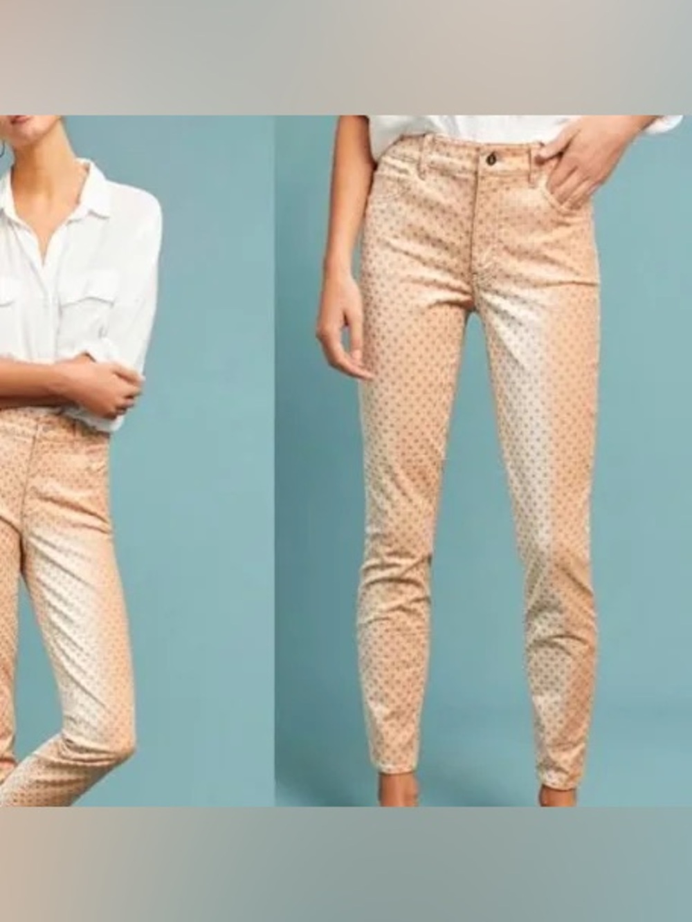 Anthropologie Pilcro & The Letterpress High Rise Skinny Velvet Polka Dot
Pant